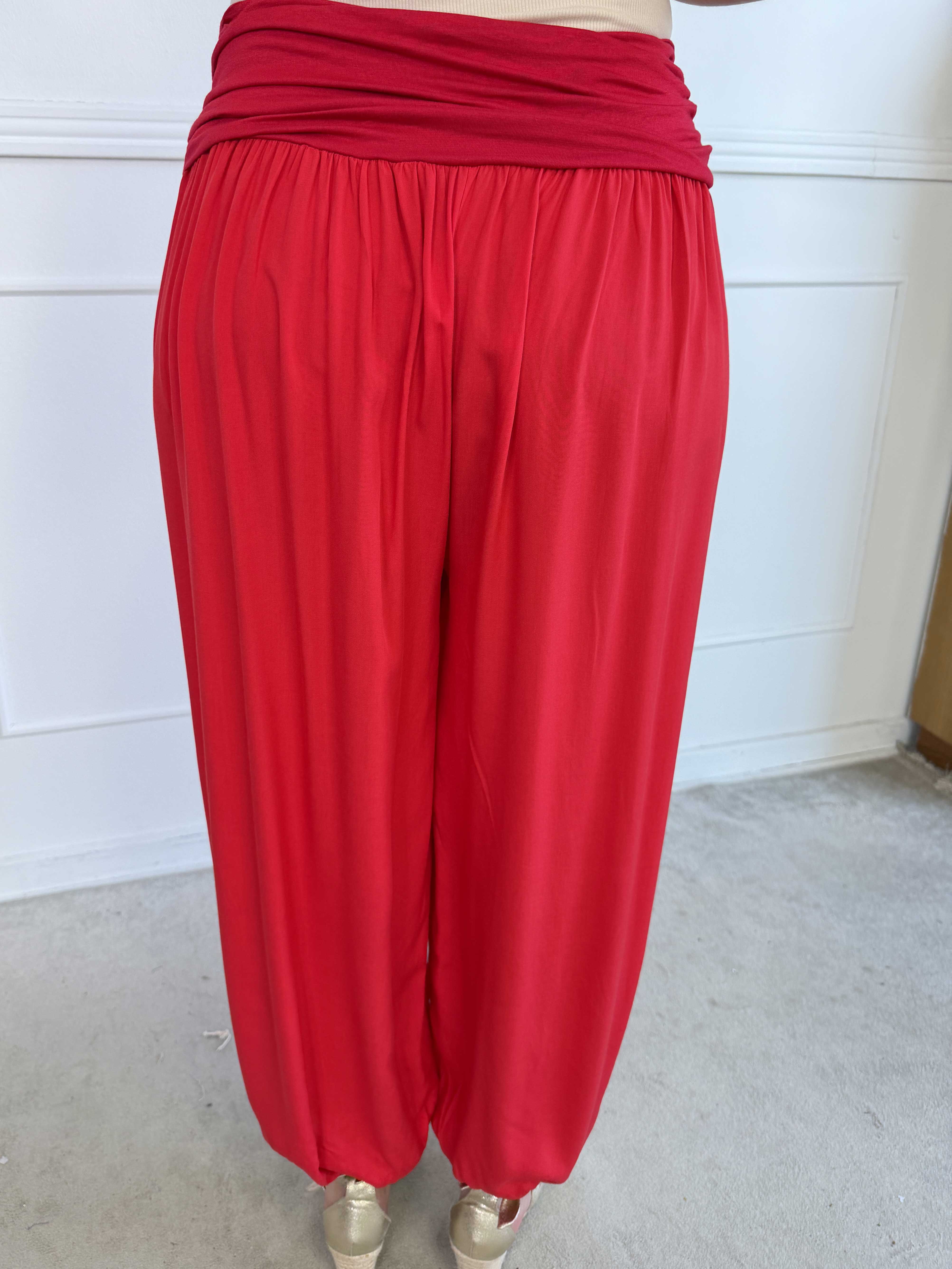 Lava – Plus size haremsbyxor i viskos med resår i midjan